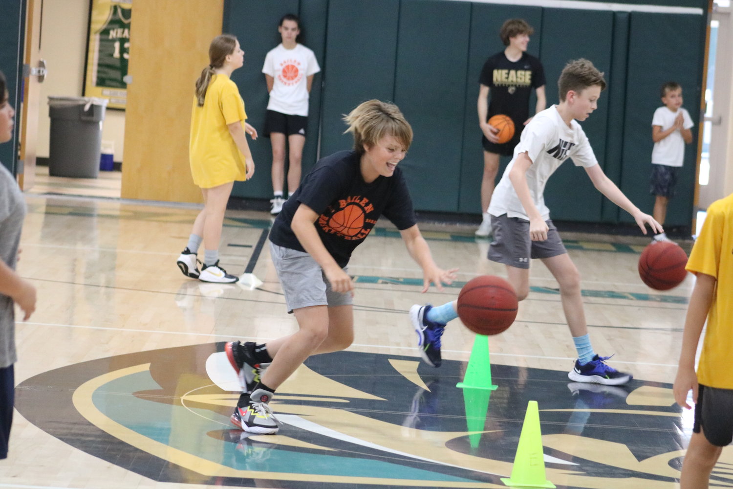 Putting dribbling skills to the test.